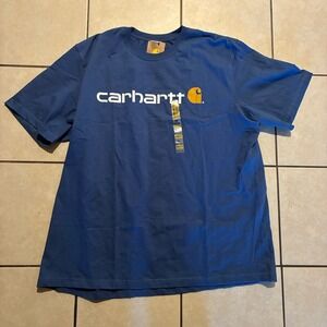 NWT Carhartt Men's 2XL Blue Short Sleeve T-Shirt Workwear
